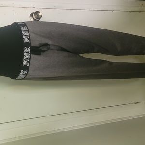 Victoria's Secret Pink Ultimate Gray Jogger in Size Large